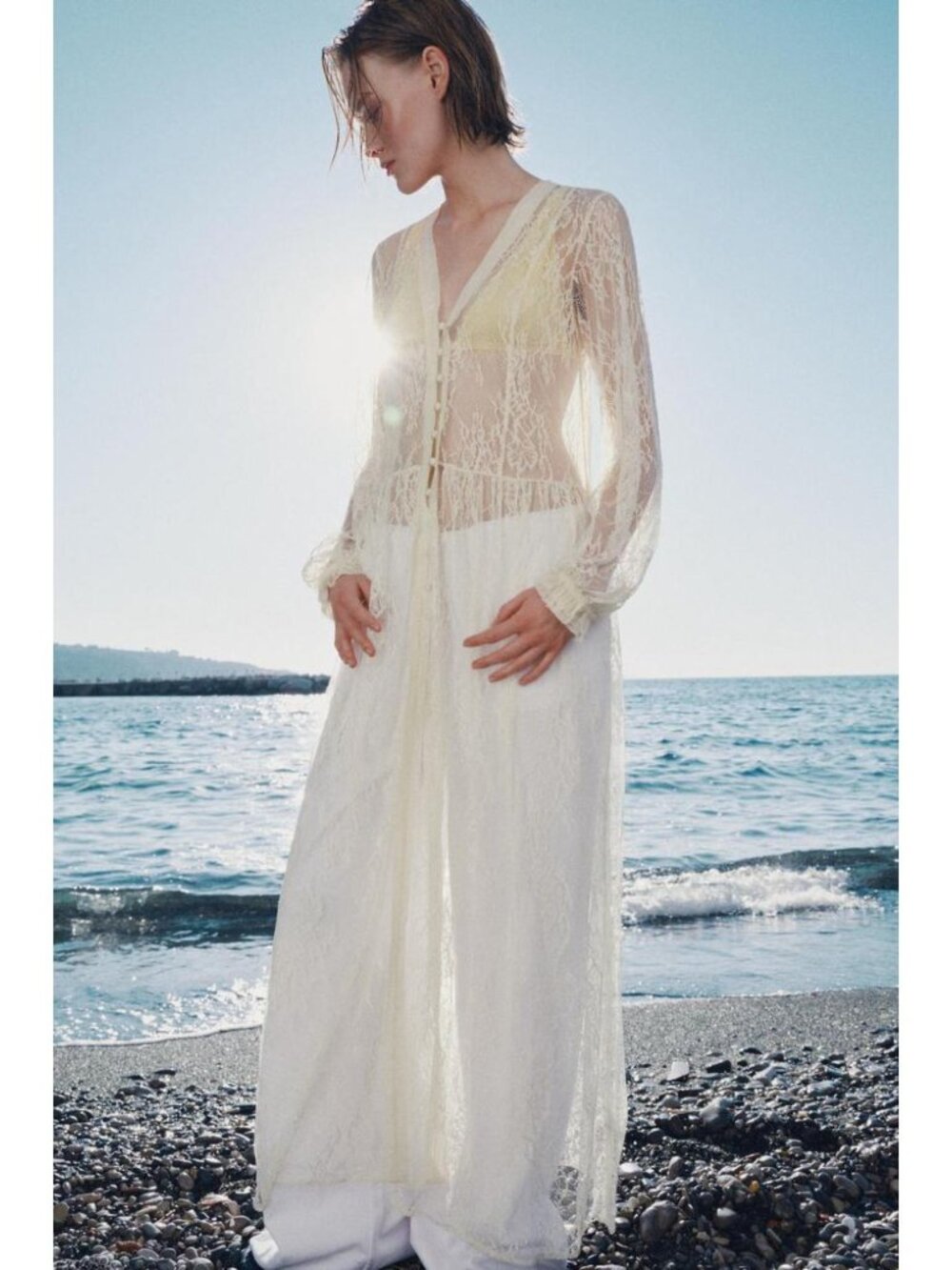 ZARA ZW COLLECTION LONG LACE DRESS
